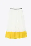 3.1 Phillip Lim Pleated Satin Midi Skirt In White