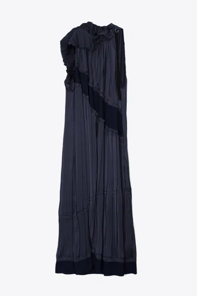 3.1 Phillip Lim Pleated Satin Sleeveless Dress In Black