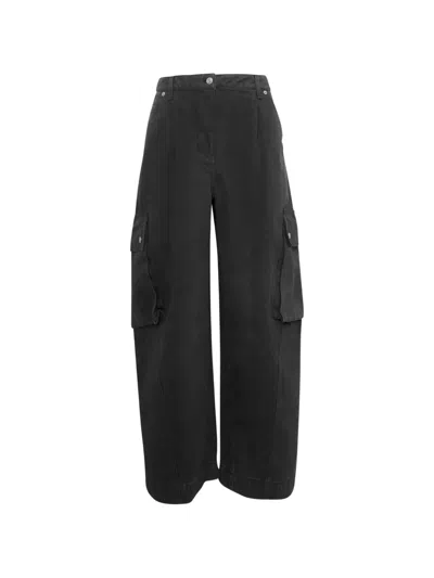 3.1 Phillip Lim Pleated Wide-leg Cargo Pants In Black