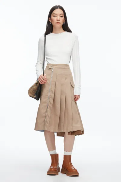 3.1 Phillip Lim Pleated Zip Utility Skirt In Multi