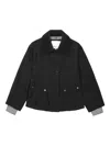 3.1 Phillip Lim Pocket Check Trim Jacket In Black