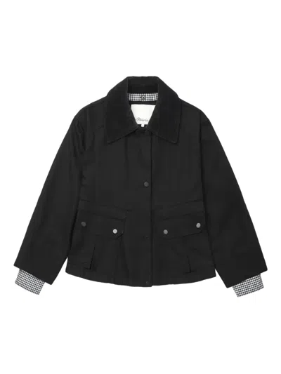 3.1 Phillip Lim Pocket Check Trim Jacket In Black