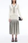 3.1 Phillip Lim Pointelle Rib Cardigan In White