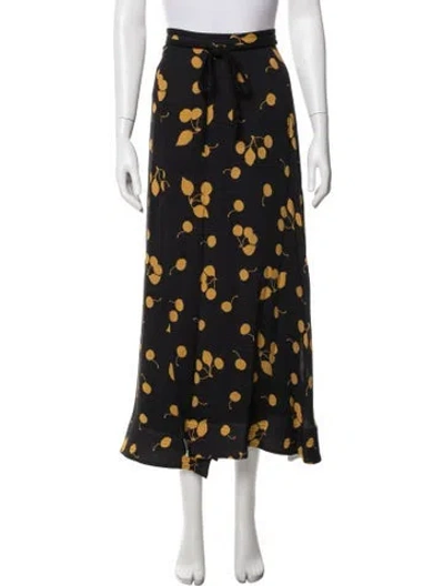 Pre-owned 3.1 Phillip Lim Polka Dot Print Midi Length Skirt In Black