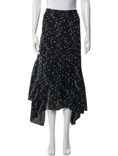 Pre-owned 3.1 Phillip Lim Polka Dot Print Midi Length Skirt In Blue
