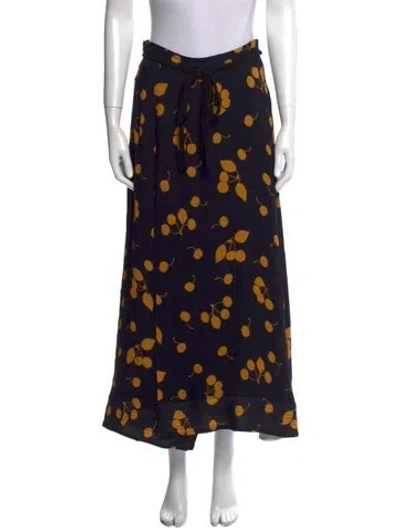 Pre-owned 3.1 Phillip Lim Polka Dot Print Midi Length Skirt In Blue