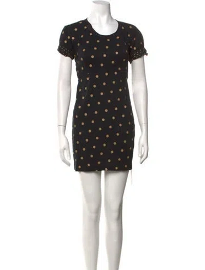 Pre-owned 3.1 Phillip Lim Polka Dot Print Mini Dress In Black