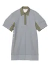 3.1 Phillip Lim Polo-collar Short-sleeve Mini Dress In Gray
