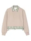3.1 Phillip Lim Cropped Layered Look Sweatshirt In Neutral