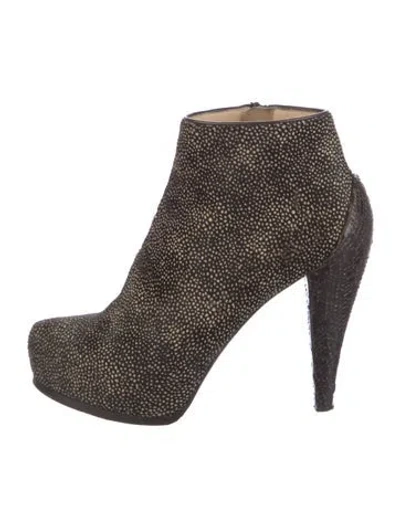 Pre-owned 3.1 Phillip Lim Ponyhair Animal Print Boots In Brown