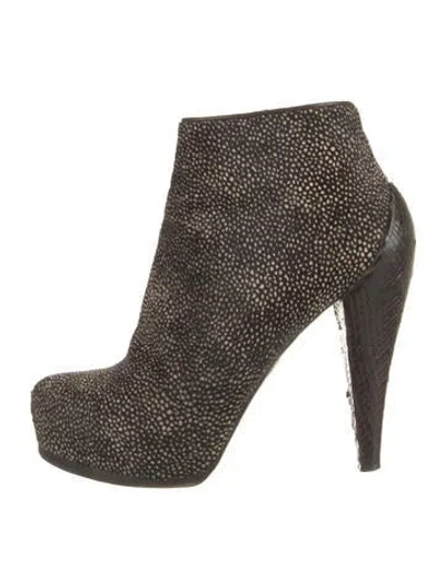Pre-owned 3.1 Phillip Lim Ponyhair Animal Print Boots In Brown
