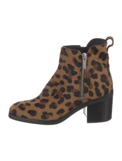 Pre-owned 3.1 Phillip Lim Ponyhair Animal Print Chelsea Boots In Brown