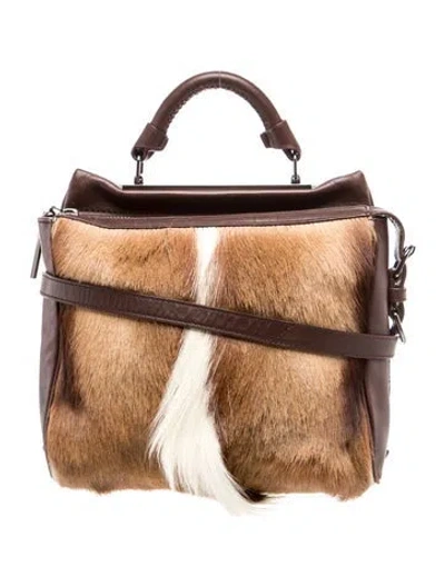 Pre-owned 3.1 Phillip Lim Ponyhair Top Handle Bag In Brown