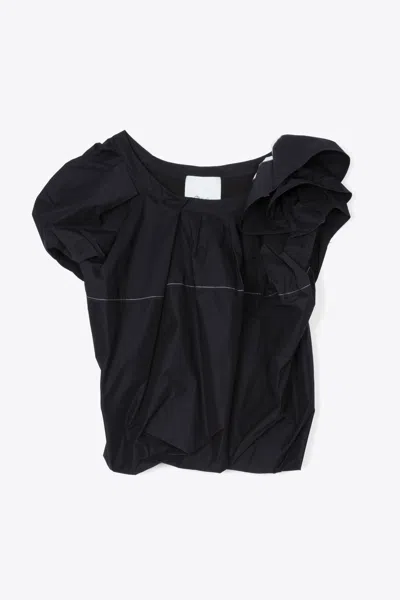 3.1 Phillip Lim Poplin Flower Detail Top In Blue