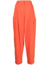 3.1 Phillip Lim Poplin-texture Cargo Trousers In Orange