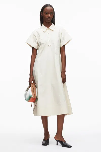 3.1 Phillip Lim Poplin Trapeze Shirt Dress In Neutral