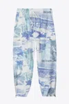 3.1 Phillip Lim Postcard Print Cargo Track Pant In Blue