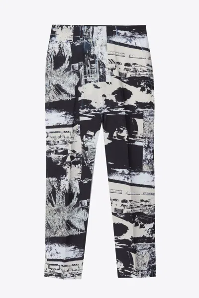 3.1 Phillip Lim Postcard Print Needle Trouser In Black