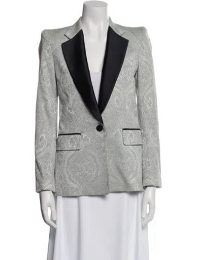 Pre-owned 3.1 Phillip Lim Printed Blazer In Gray