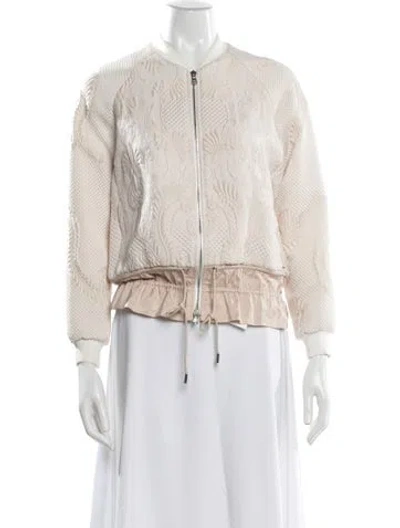 Pre-owned 3.1 Phillip Lim Printed Bomber Jacket In Pink