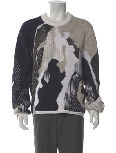 Pre-owned 3.1 Phillip Lim Printed Crew Neck Pullover In Gray