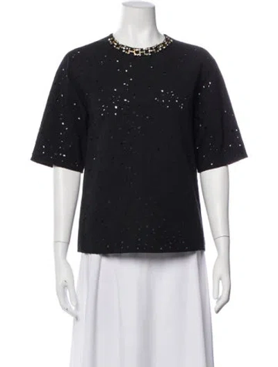 Pre-owned 3.1 Phillip Lim Printed Crew Neck Top In Gray