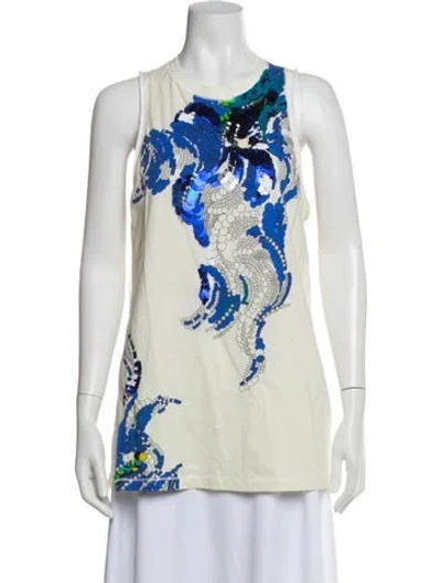 Pre-owned 3.1 Phillip Lim Printed Crew Neck Top In Multicolor
