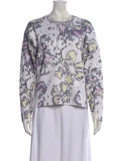 Pre-owned 3.1 Phillip Lim Printed Crew Neck Top In White