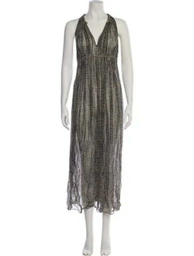 Pre-owned 3.1 Phillip Lim Printed Long Dress In Brown