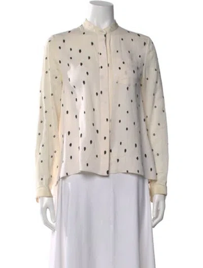 Pre-owned 3.1 Phillip Lim Printed Long Sleeve Blouse In Neutral