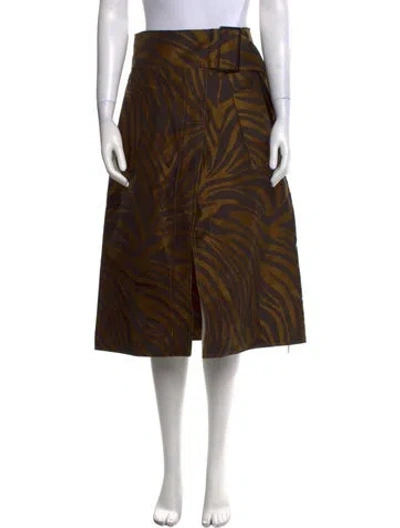 Pre-owned 3.1 Phillip Lim Printed Midi Length Skirt In Black