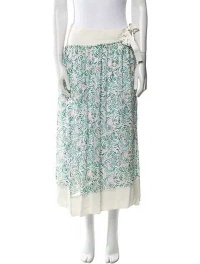 Pre-owned 3.1 Phillip Lim Printed Midi Length Skirt In Green