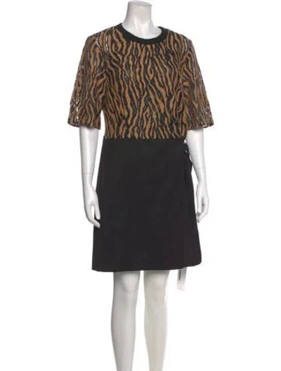 Pre-owned 3.1 Phillip Lim Printed Mini Dress In Black
