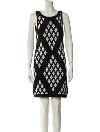 Pre-owned 3.1 Phillip Lim Printed Mini Dress In Black