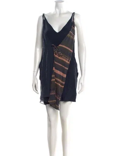 Pre-owned 3.1 Phillip Lim Printed Mini Dress In Blue