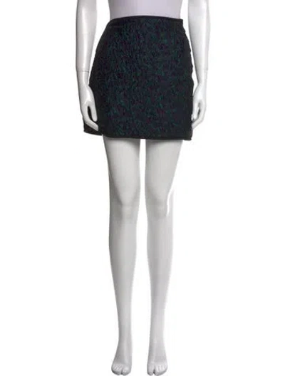 Pre-owned 3.1 Phillip Lim Printed Mini Skirt In Black