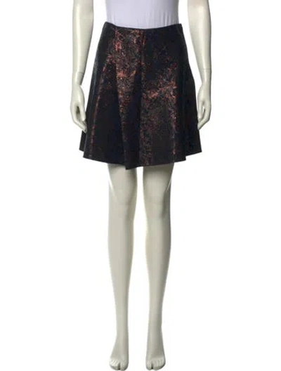 Pre-owned 3.1 Phillip Lim Printed Mini Skirt In Black