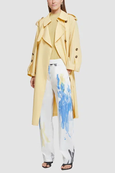 3.1 Phillip Lim Printed Poplin Tapered Trousers In Blue