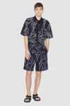 3.1 Phillip Lim Printed Pull-on Short In Midnight-white