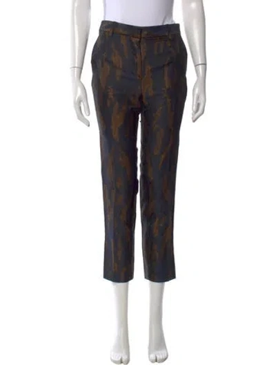 Pre-owned 3.1 Phillip Lim Printed Straight Leg Pants In Blue