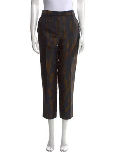 Pre-owned 3.1 Phillip Lim Printed Straight Leg Pants In Brown