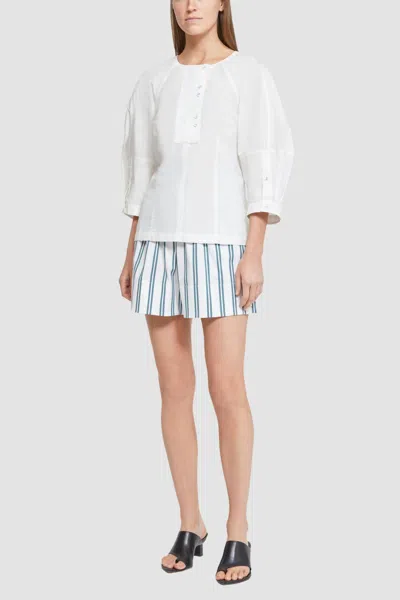 3.1 Phillip Lim Puff Short Sleeve Cotton Poplin Top In White