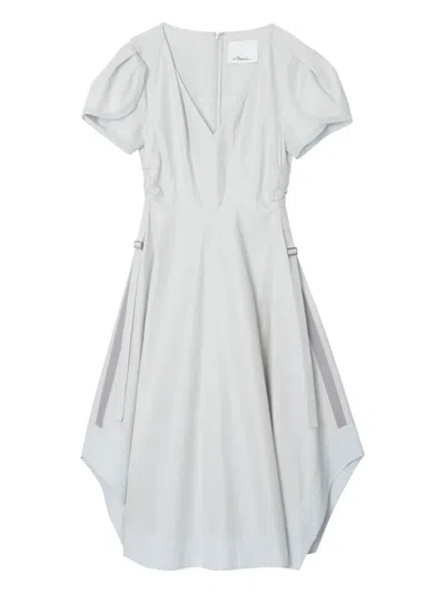 3.1 Phillip Lim Puff-sleeve Asymmetrical Dress In White
