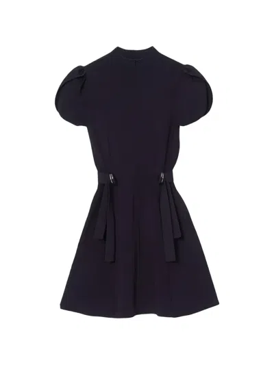 3.1 Phillip Lim Puff-sleeve Belt Mini Dress In Blue