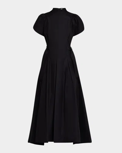 3.1 Phillip Lim Puff Sleeve Flared Midi Dress In Black