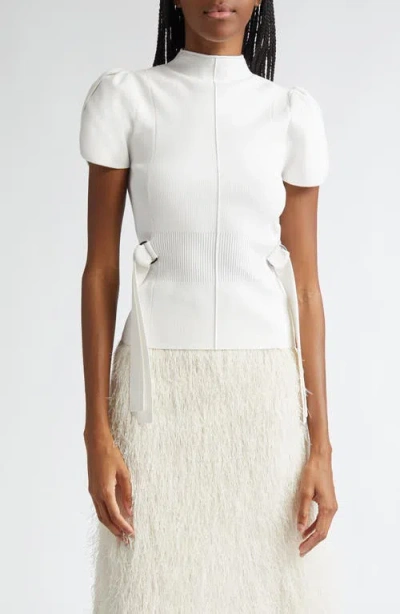3.1 PHILLIP LIM 3.1 PHILLIP LIM PUFF SLEEVE MOCK NECK RIB TOP