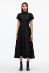3.1 Phillip Lim Puff Sleeve Poplin Flare Dress In Hyacinth