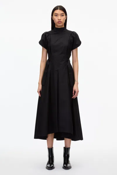 3.1 Phillip Lim Puff Sleeve Poplin Flare Dress In Hyacinth