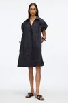 3.1 Phillip Lim Puff Sleeve Short Shirt Dress In Midnight
