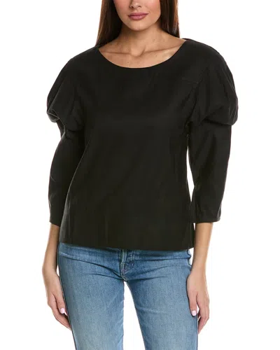 3.1 Phillip Lim Puff Sleeve Top In Black